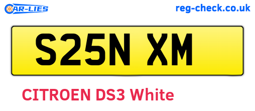 S25NXM are the vehicle registration plates.