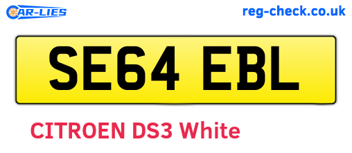 SE64EBL are the vehicle registration plates.