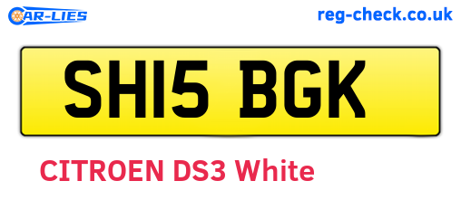 SH15BGK are the vehicle registration plates.