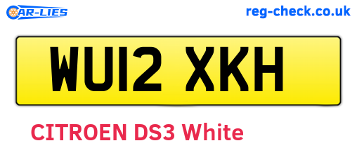 WU12XKH are the vehicle registration plates.