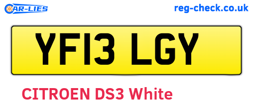 YF13LGY are the vehicle registration plates.