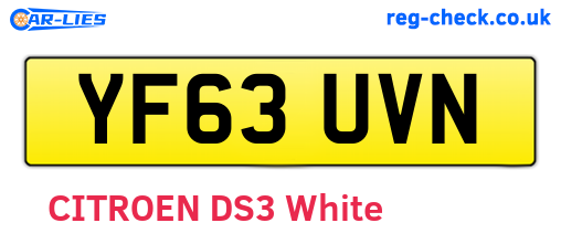 YF63UVN are the vehicle registration plates.