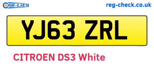 YJ63ZRL are the vehicle registration plates.
