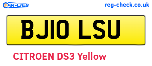 BJ10LSU are the vehicle registration plates.