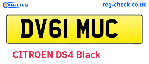 DV61MUC are the vehicle registration plates.