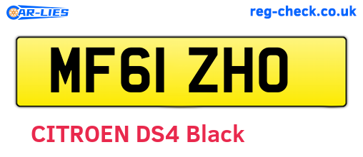 MF61ZHO are the vehicle registration plates.