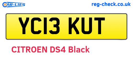 YC13KUT are the vehicle registration plates.