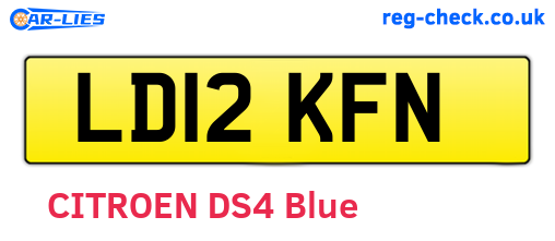 LD12KFN are the vehicle registration plates.