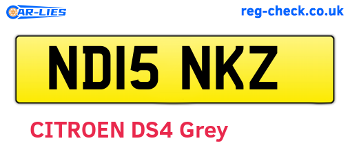 ND15NKZ are the vehicle registration plates.