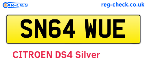 SN64WUE are the vehicle registration plates.