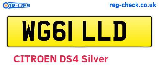 WG61LLD are the vehicle registration plates.