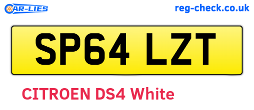 SP64LZT are the vehicle registration plates.