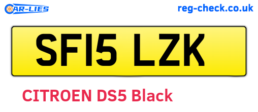 SF15LZK are the vehicle registration plates.