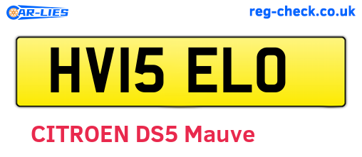 HV15ELO are the vehicle registration plates.
