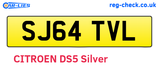 SJ64TVL are the vehicle registration plates.