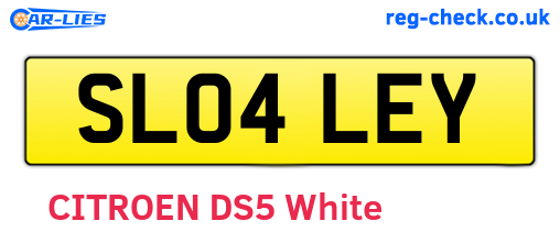 SL04LEY are the vehicle registration plates.