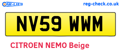 NV59WWM are the vehicle registration plates.