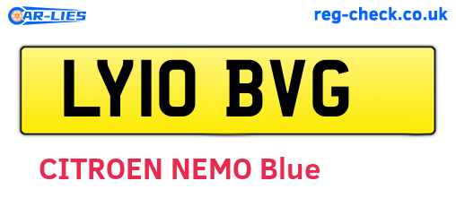 LY10BVG are the vehicle registration plates.
