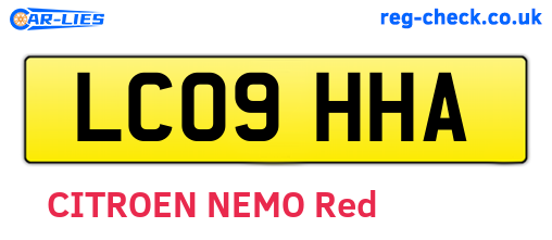 LC09HHA are the vehicle registration plates.