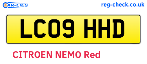 LC09HHD are the vehicle registration plates.