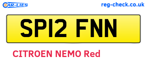 SP12FNN are the vehicle registration plates.
