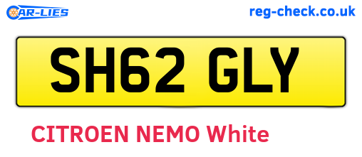 SH62GLY are the vehicle registration plates.