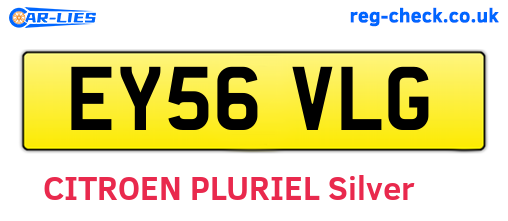 EY56VLG are the vehicle registration plates.