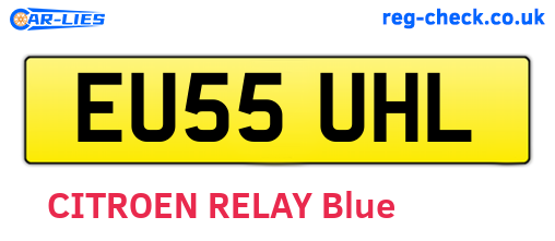 EU55UHL are the vehicle registration plates.
