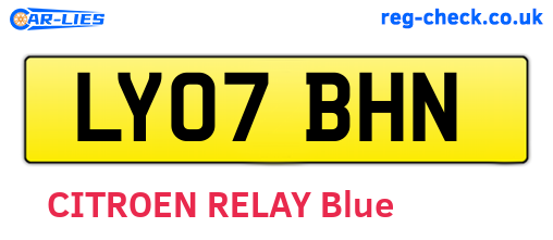 LY07BHN are the vehicle registration plates.