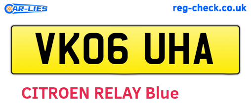 VK06UHA are the vehicle registration plates.