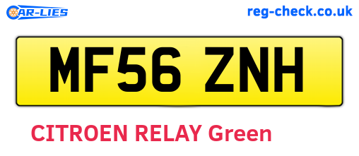 MF56ZNH are the vehicle registration plates.