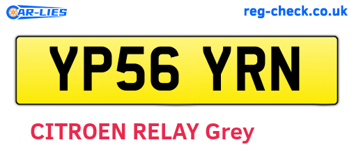 YP56YRN are the vehicle registration plates.