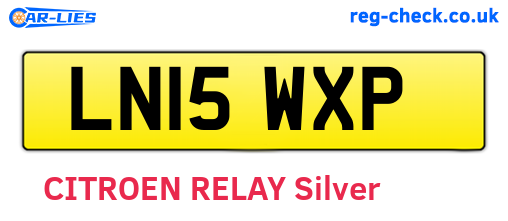 LN15WXP are the vehicle registration plates.