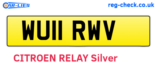 WU11RWV are the vehicle registration plates.