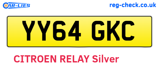 YY64GKC are the vehicle registration plates.