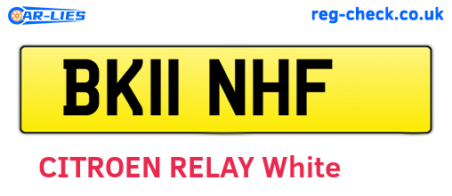 BK11NHF are the vehicle registration plates.