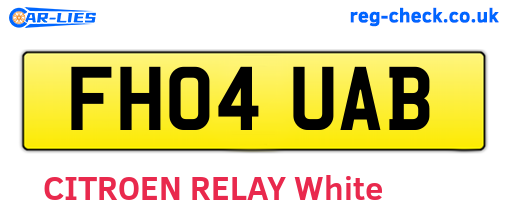 FH04UAB are the vehicle registration plates.