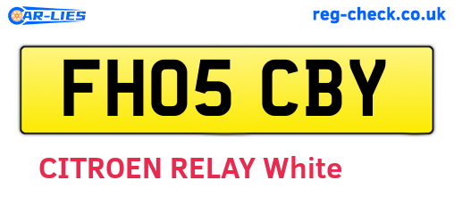 FH05CBY are the vehicle registration plates.