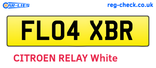 FL04XBR are the vehicle registration plates.