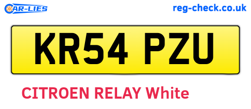 KR54PZU are the vehicle registration plates.