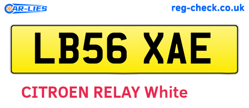 LB56XAE are the vehicle registration plates.