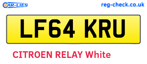 LF64KRU are the vehicle registration plates.