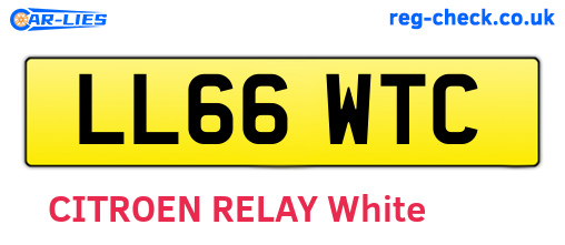 LL66WTC are the vehicle registration plates.