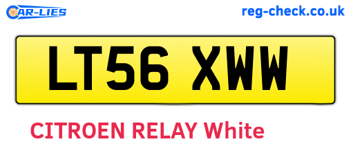 LT56XWW are the vehicle registration plates.