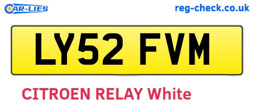 LY52FVM are the vehicle registration plates.