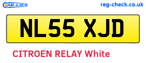 NL55XJD are the vehicle registration plates.