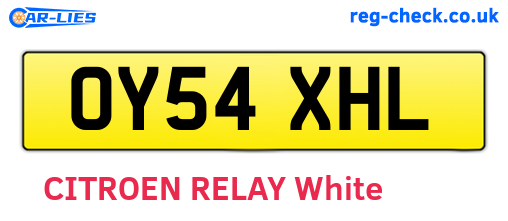 OY54XHL are the vehicle registration plates.