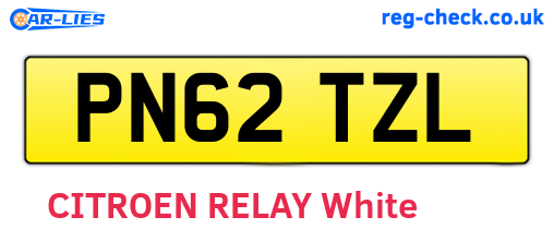 PN62TZL are the vehicle registration plates.