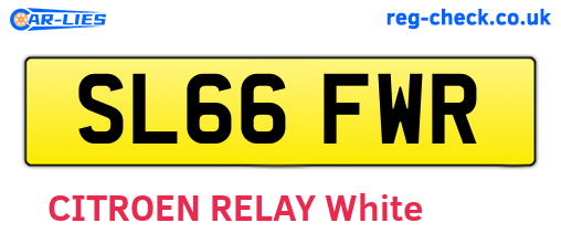 SL66FWR are the vehicle registration plates.