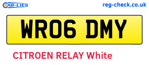 WR06DMY are the vehicle registration plates.